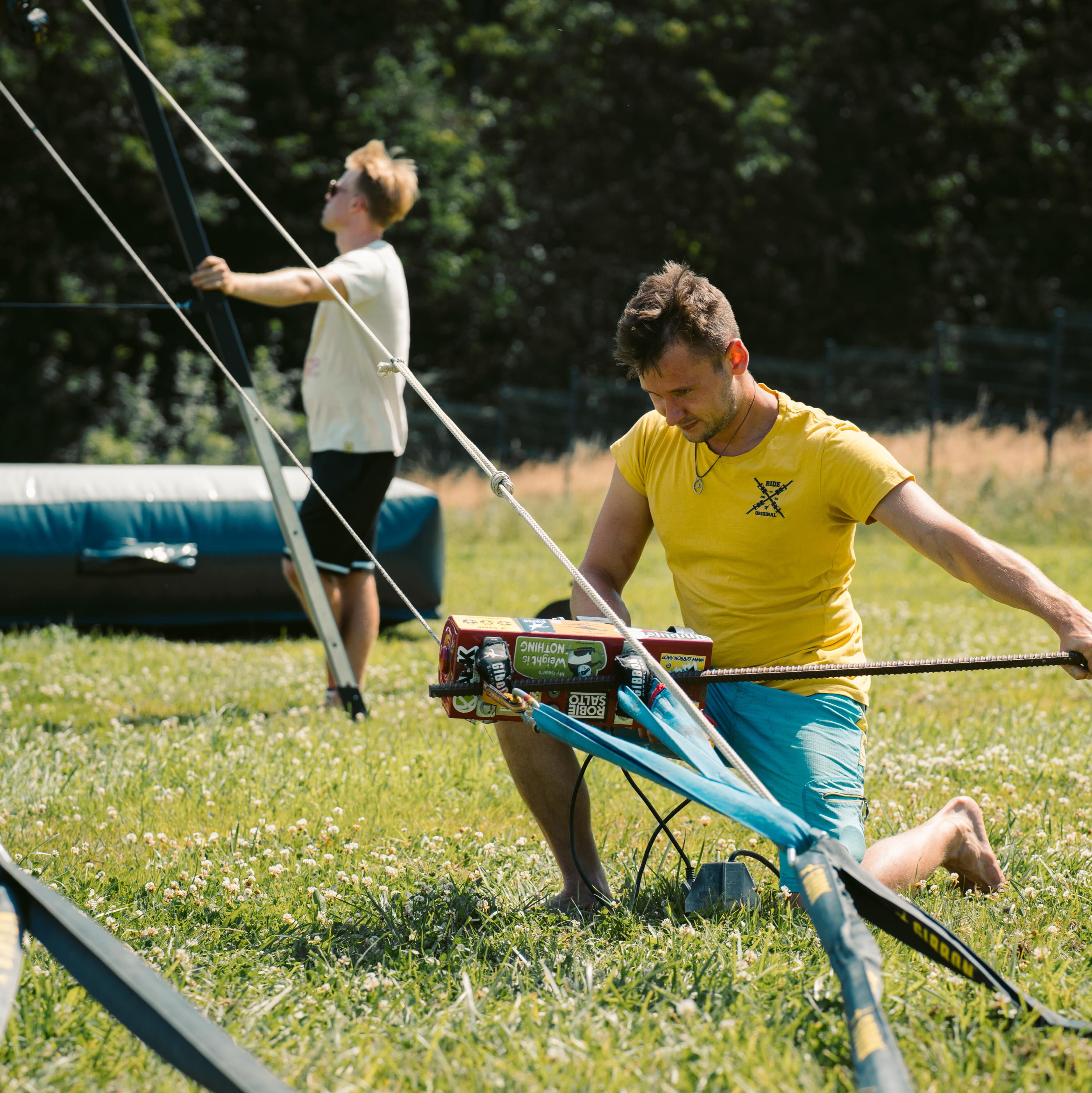 tensioning with winch